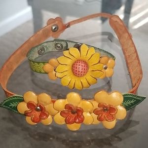 Vintage Hand Crafted Floral Choker & Bracelet Set